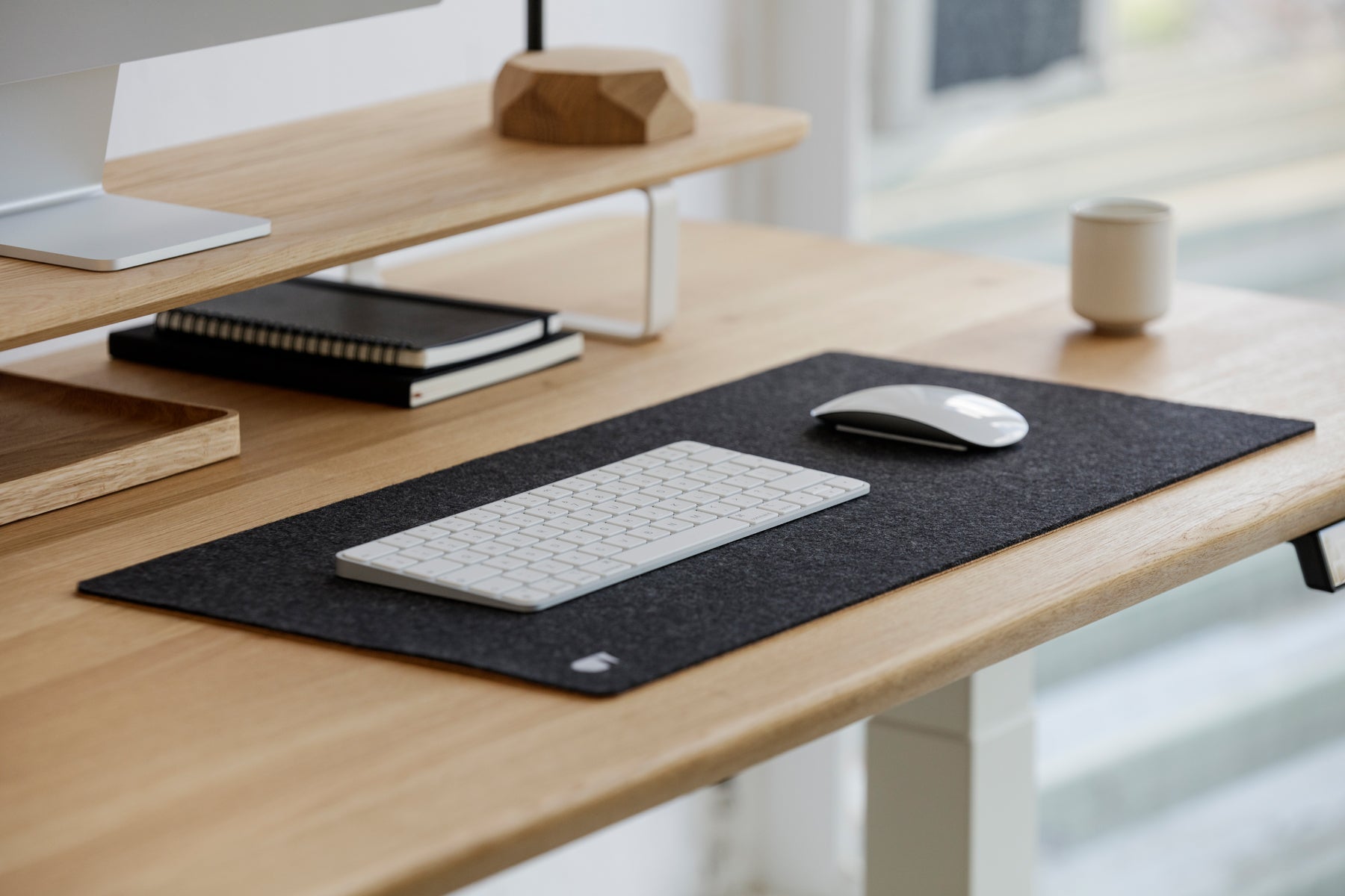 Felt and Cork Desk Mat / Dark