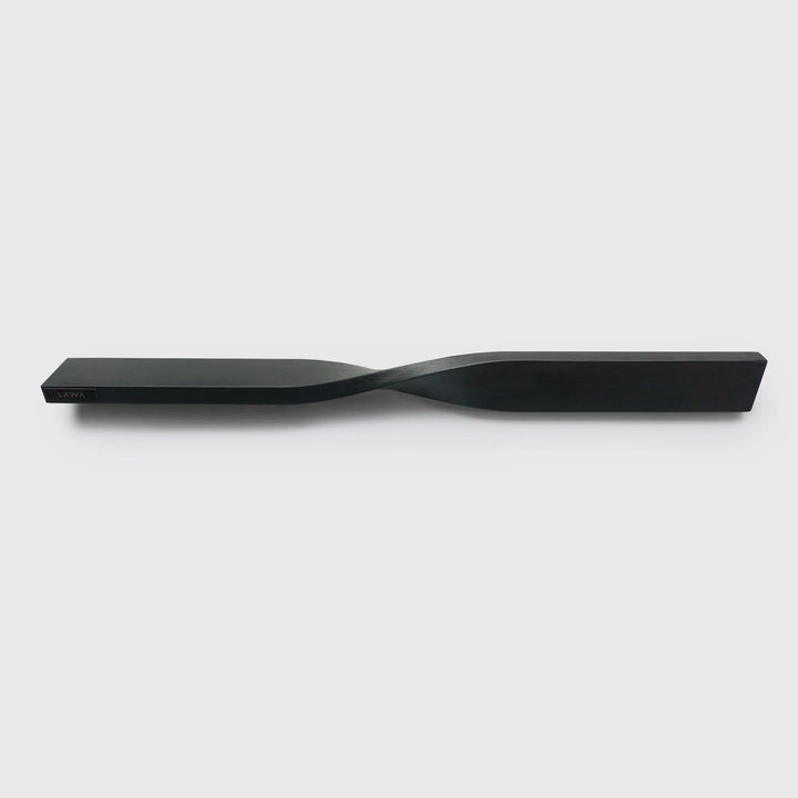 Twist Shelf Black Oak • Minimalist Wooden Shelf • Magnetic Knife Rack • Solid Oak • Modern Home • Office Decor