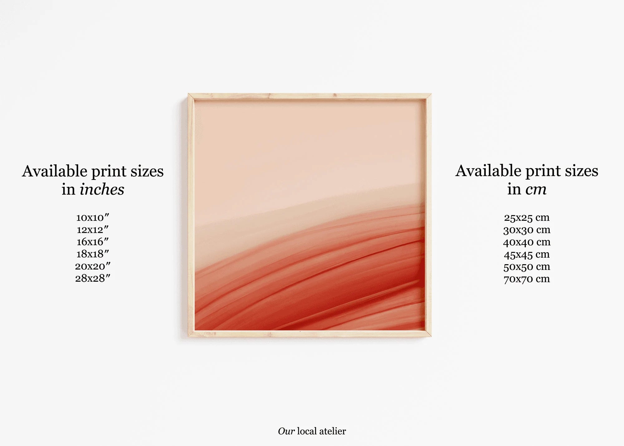 SAND ABSTRACT PRINT | Color Gradient Print | Unique Home Gift | Square Art Print | Our Local Atelier