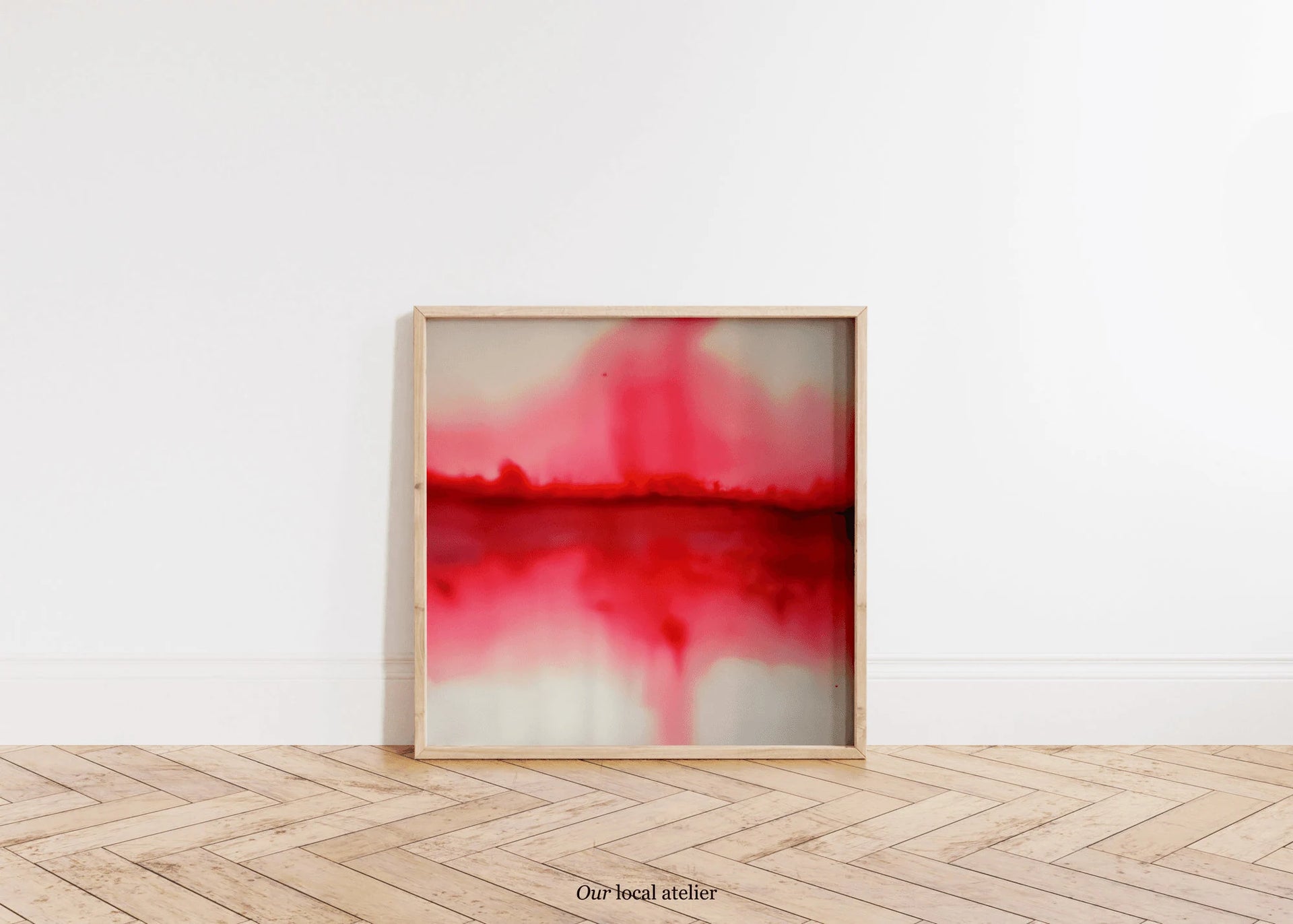 RED ABSTRACT PRINT | Color Gradient Print | Stunning Home Gift | Square Art Print | Our Local Atelier