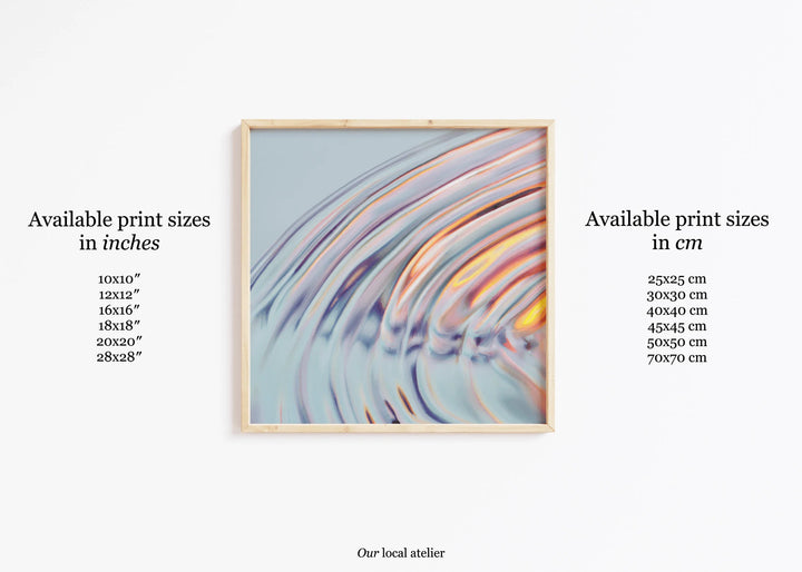 BLUE SWIRL PRINT | Color Gradient Print | Unique Decor Gift | Square Art Print | Our Local Atelier