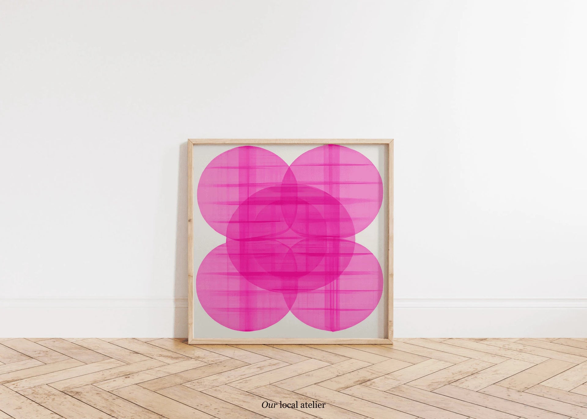 PINK GEOMETRIC PRINT | Color Gradient Print | Unique Decorative Gift | Square Art Print | Our Local Atelier