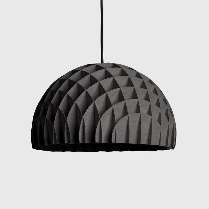 Arc Pendant Black Plywood • Wood Pendant Lamp • Modern Light Fixture • Sustainable Design • Scandinavian Home • Office Decor