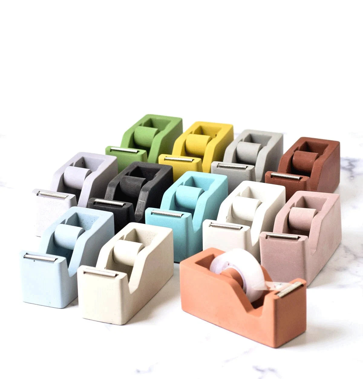 Concrete Tape Dispenser, Desk Accessories, Tape Holder, Minimalist, Modern Office, Desk Organizer