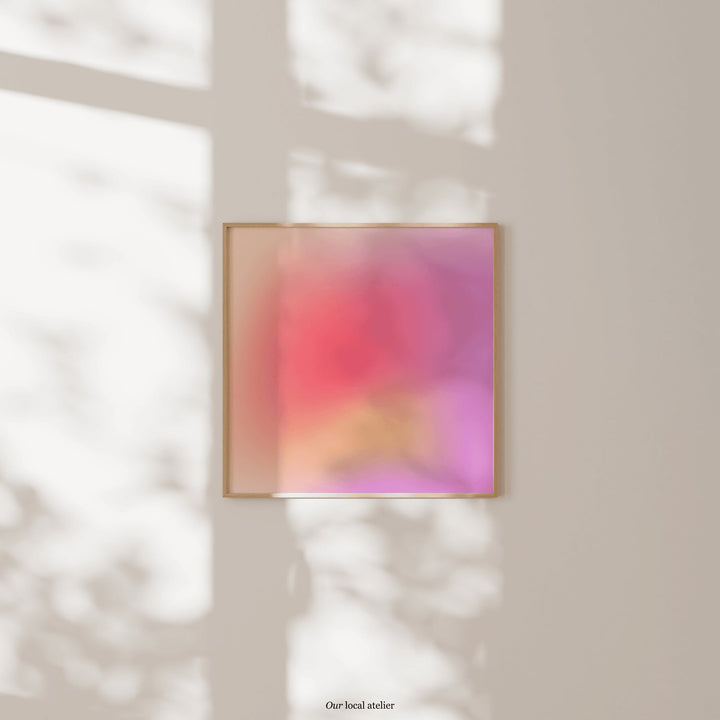 PINK ABSTRACT PRINT | Color Gradient Print | Ideal Wall Gift | Square Art Print | Our Local Atelier