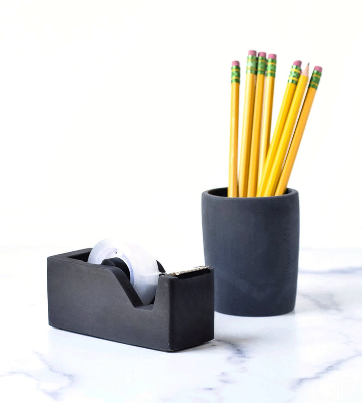 Concrete Tape Dispenser, Desk Accessories, Tape Holder, Minimalist, Modern Office, Desk Organizer