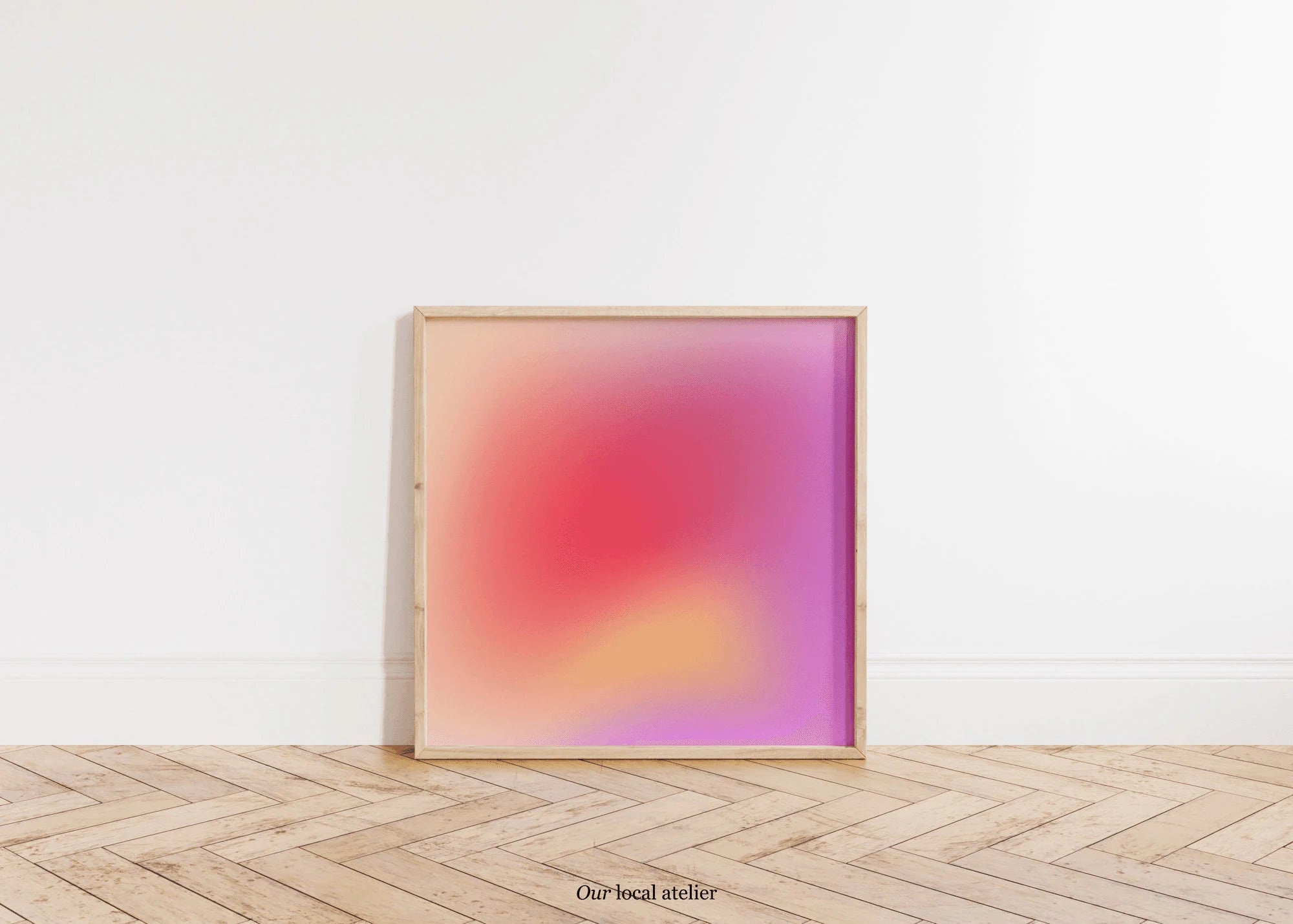 PINK ABSTRACT PRINT | Color Gradient Print | Ideal Wall Gift | Square Art Print | Our Local Atelier