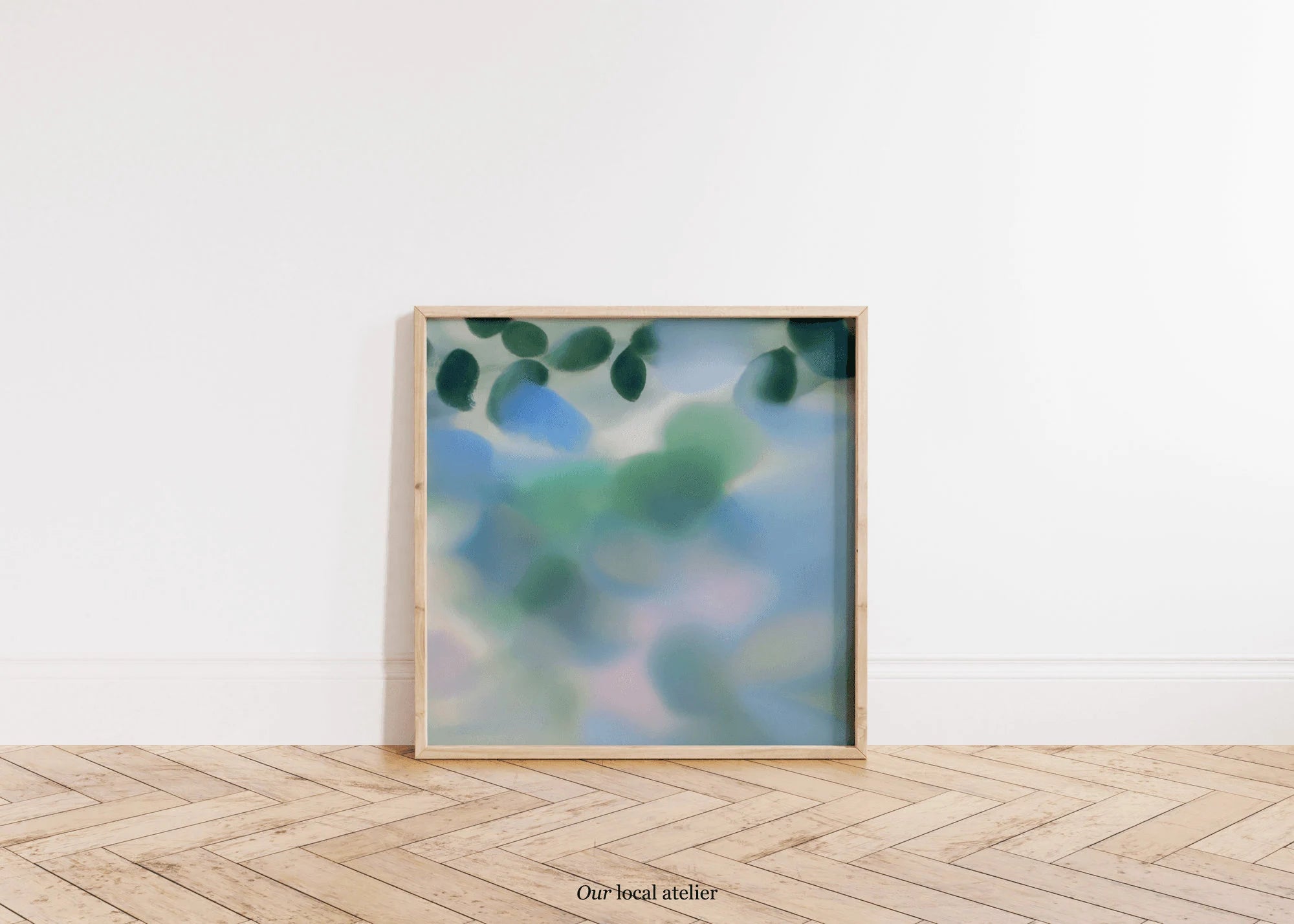 GREEN ABSTRACT PRINT | Color Gradient Print | Unique Decor Gift | Square Art Print | Our Local Atelier