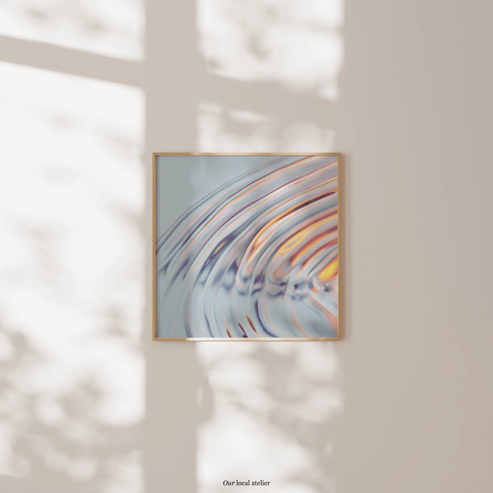 BLUE SWIRL PRINT | Color Gradient Print | Unique Decor Gift | Square Art Print | Our Local Atelier