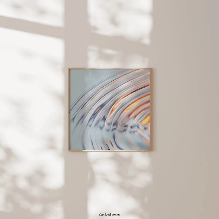 BLUE SWIRL PRINT | Color Gradient Print | Unique Decor Gift | Square Art Print | Our Local Atelier