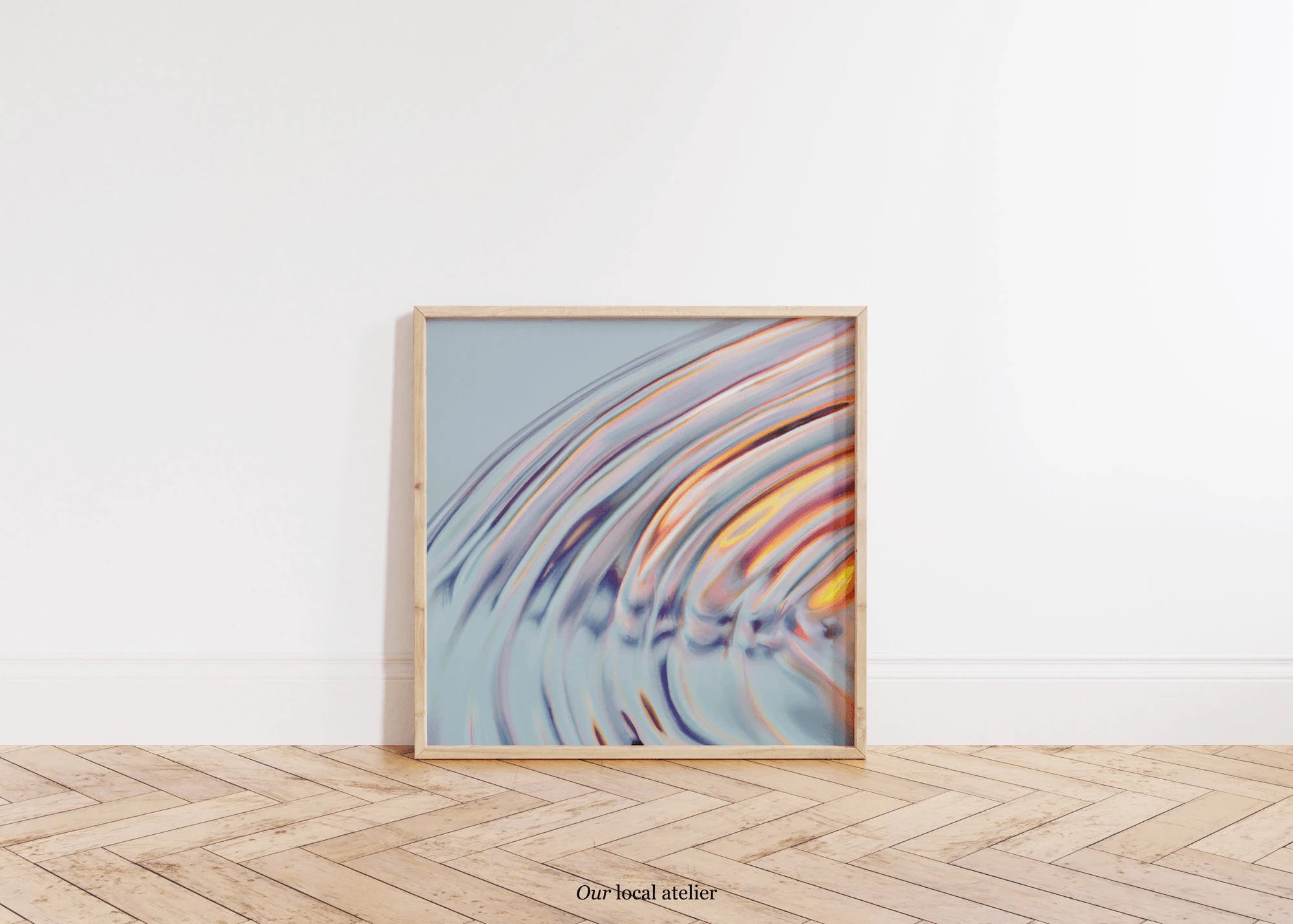 BLUE SWIRL PRINT | Color Gradient Print | Unique Decor Gift | Square Art Print | Our Local Atelier