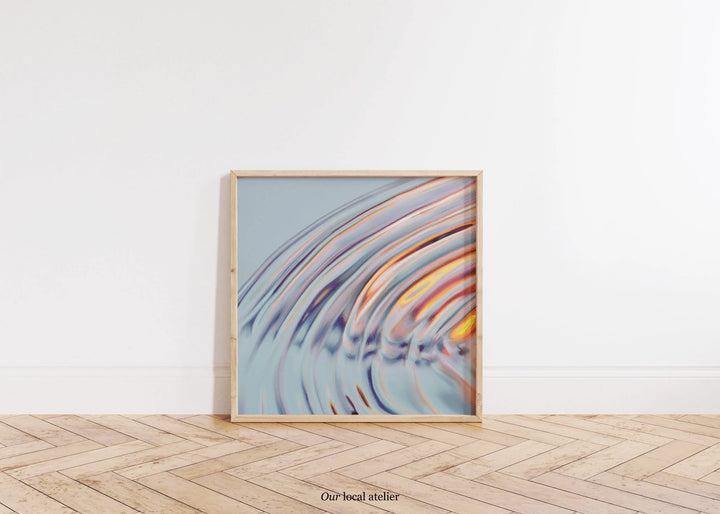 BLUE SWIRL PRINT | Color Gradient Print | Unique Decor Gift | Square Art Print | Our Local Atelier