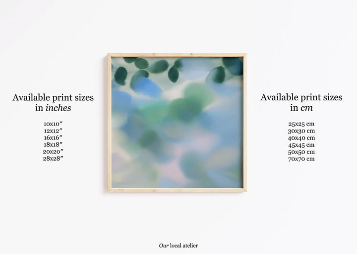 GREEN ABSTRACT PRINT | Color Gradient Print | Unique Decor Gift | Square Art Print | Our Local Atelier