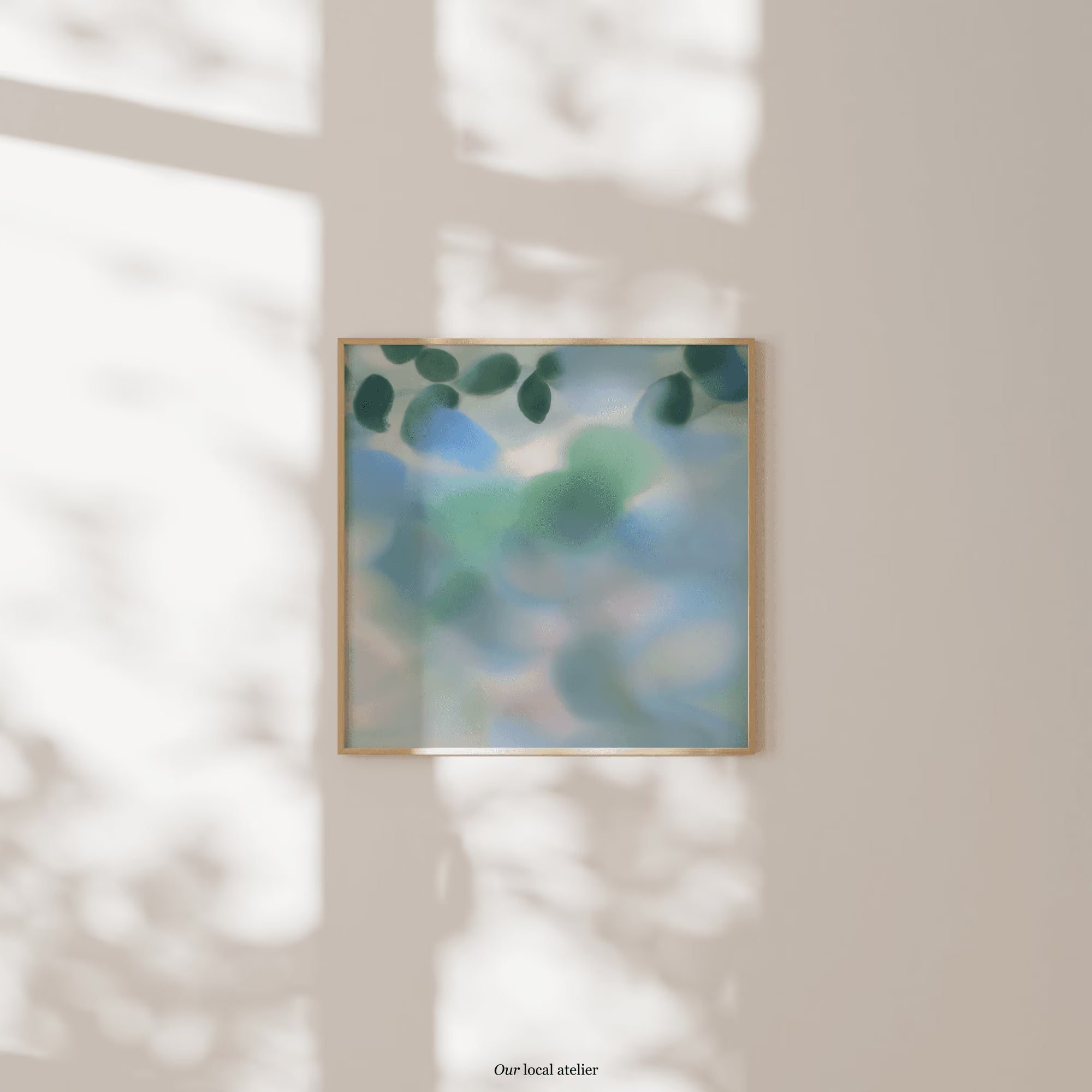 GREEN ABSTRACT PRINT | Color Gradient Print | Unique Decor Gift | Square Art Print | Our Local Atelier