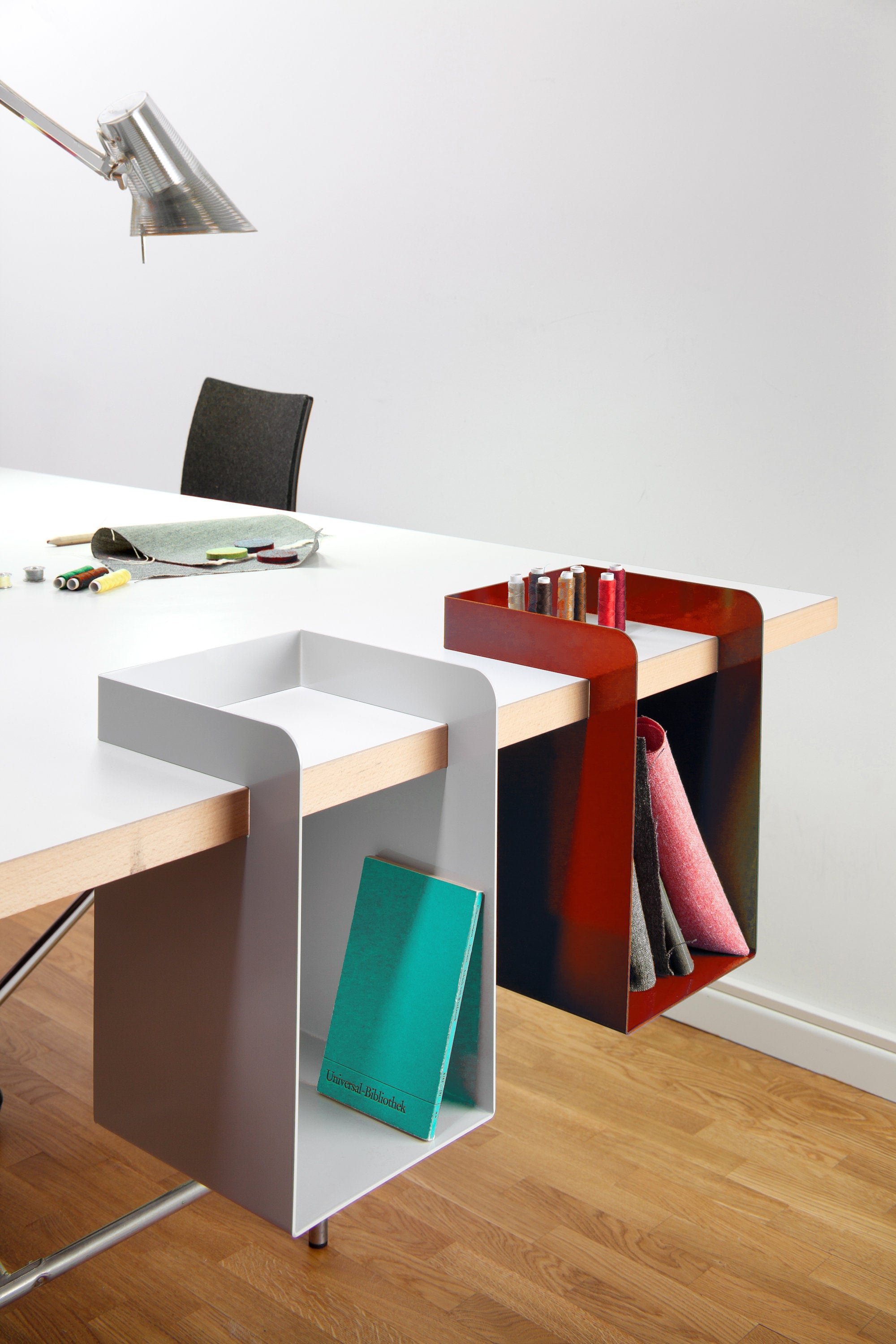 Desk Storage, Hanging System, Furniture, Design Object, Ele.Box, Wall Shelf Office Accessory (2,9Cm or 3,5Cm Slot Width)