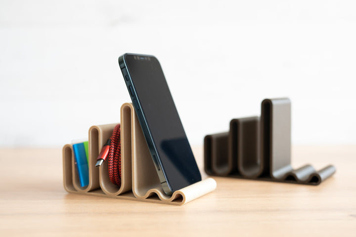 Wooden Phone Holder, Minimalist and Modern Phone Holder, Desk Organizer, Original Gift