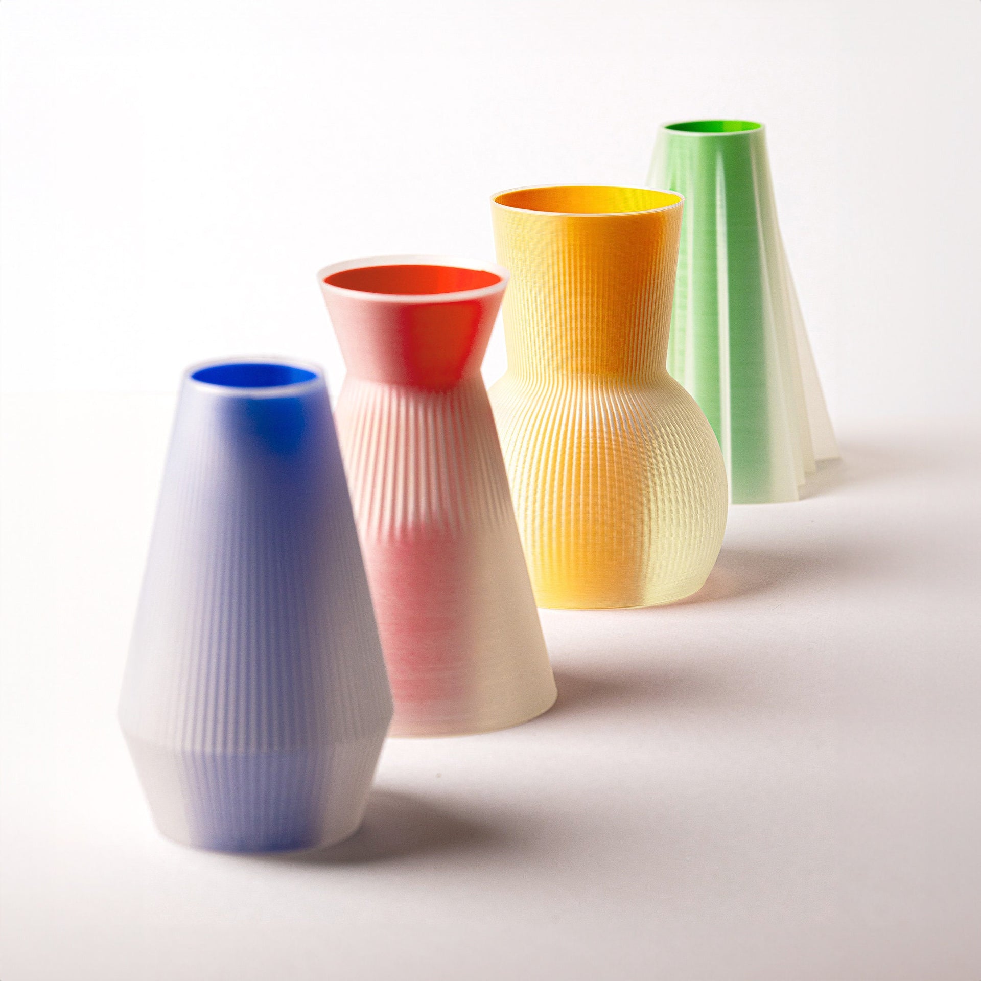 Prismatic Waterproof Vase - Primary Color - 3D Printed in France