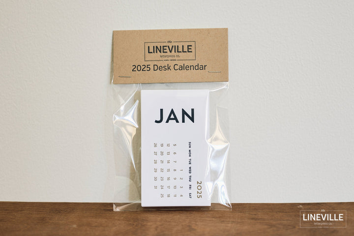 2025 Minimal Letterpress Desk Calendar