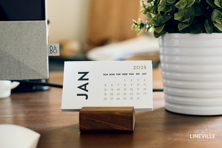 2025 Minimal Letterpress Desk Calendar